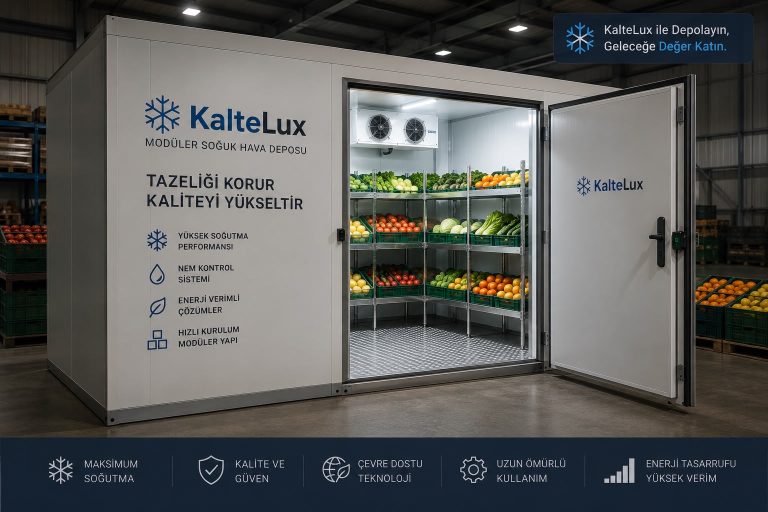 Gıda Sektörü için En Kaliteli Modüler Soğuk Hava Deposu